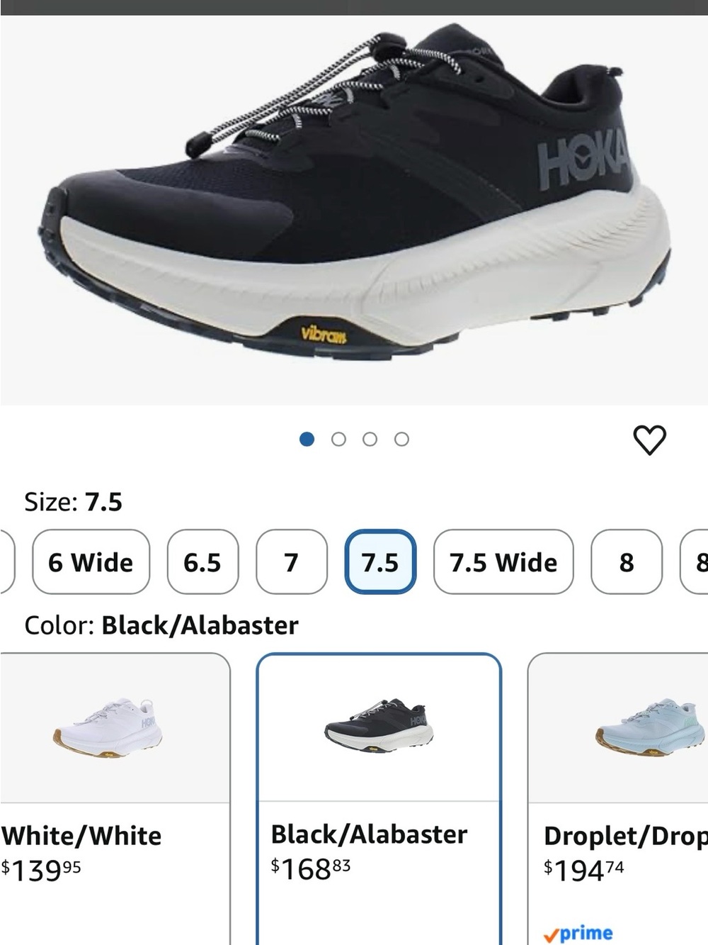 Hoka Women’s Black and Alabaster Trail-Ready Sneaker